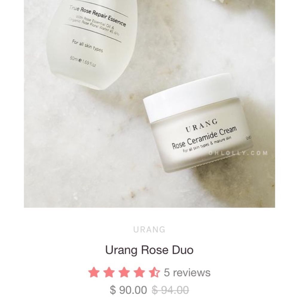 Urang Rose Ceramide Cream + True Repair Essence